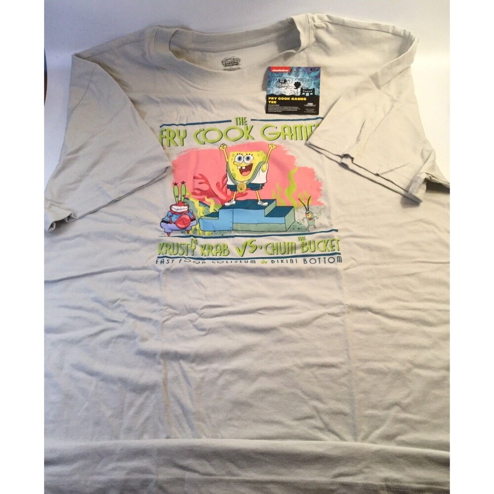 Nickelodeon SpongeBob SquarePants Fry Cook Games XL T-Shirt Bikini Bottom Exc